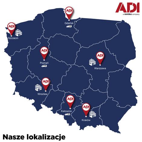 mapa ADI Polski